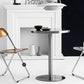 Industrial Dining Room Table Stainless Steel Table with Pedestal Table for Home Kitchen Dinner Clearhalo ' dining_table' 'Dining Tables & Seating' 'Dining Tables' 'furn' 'furn_dining_table' 'Furniture' 'furniture_dining_table' 'Kitchen & Dining Furniture' 'kitchen&dining_furn' 'kitchen' 'kitchen_dining_table' 3923318