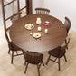 Extendable Round Dining Table for Restaurant Modern Rubber Wood Table with 4 Legs Clearhalo ' dining_table' 'Dining Tables & Seating' 'Dining Tables' 'furn' 'furn_dining_table' 'Furniture' 'furniture_dining_table' 'Kitchen & Dining Furniture' 'kitchen&dining_furn' 'kitchen' 'kitchen_dining_table' 3923328