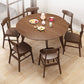 Extendable Round Dining Table for Restaurant Modern Rubber Wood Table with 4 Legs Clearhalo ' dining_table' 'Dining Tables & Seating' 'Dining Tables' 'furn' 'furn_dining_table' 'Furniture' 'furniture_dining_table' 'Kitchen & Dining Furniture' 'kitchen&dining_furn' 'kitchen' 'kitchen_dining_table' 3923335