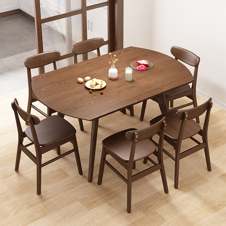Extendable Round Dining Table for Restaurant Modern Rubber Wood Table with 4 Legs Clearhalo ' dining_table' 'Dining Tables & Seating' 'Dining Tables' 'furn' 'furn_dining_table' 'Furniture' 'furniture_dining_table' 'Kitchen & Dining Furniture' 'kitchen&dining_furn' 'kitchen' 'kitchen_dining_table' 3923337