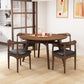 Extendable Round Dining Table for Restaurant Modern Rubber Wood Table with 4 Legs Clearhalo ' dining_table' 'Dining Tables & Seating' 'Dining Tables' 'furn' 'furn_dining_table' 'Furniture' 'furniture_dining_table' 'Kitchen & Dining Furniture' 'kitchen&dining_furn' 'kitchen' 'kitchen_dining_table' 3923339