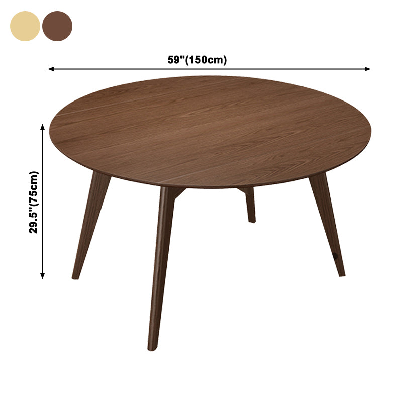 Extendable Round Dining Table for Restaurant Modern Rubber Wood Table with 4 Legs Clearhalo ' dining_table' 'Dining Tables & Seating' 'Dining Tables' 'furn' 'furn_dining_table' 'Furniture' 'furniture_dining_table' 'Kitchen & Dining Furniture' 'kitchen&dining_furn' 'kitchen' 'kitchen_dining_table' 3923345