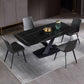 Black Sintered Stone Top Rectangle Dining Table Industrial Kitchen Table with Pedestal Base Clearhalo ' dining_table' 'Dining Tables & Seating' 'Dining Tables' 'furn' 'furn_dining_table' 'Furniture' 'furniture_dining_table' 'Kitchen & Dining Furniture' 'kitchen&dining_furn' 'kitchen' 'kitchen_dining_table' 3923346