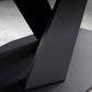 Black Sintered Stone Top Rectangle Dining Table Industrial Kitchen Table with Pedestal Base Clearhalo ' dining_table' 'Dining Tables & Seating' 'Dining Tables' 'furn' 'furn_dining_table' 'Furniture' 'furniture_dining_table' 'Kitchen & Dining Furniture' 'kitchen&dining_furn' 'kitchen' 'kitchen_dining_table' 3923353