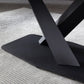 Black Sintered Stone Top Rectangle Dining Table Industrial Kitchen Table with Pedestal Base Clearhalo ' dining_table' 'Dining Tables & Seating' 'Dining Tables' 'furn' 'furn_dining_table' 'Furniture' 'furniture_dining_table' 'Kitchen & Dining Furniture' 'kitchen&dining_furn' 'kitchen' 'kitchen_dining_table' 3923354