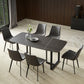 Industrial Dining Table Sintered Stone Table with Black Double Pedestal for Dining Room Clearhalo ' dining_table' 'Dining Tables & Seating' 'Dining Tables' 'furn' 'furn_dining_table' 'Furniture' 'furniture_dining_table' 'Kitchen & Dining Furniture' 'kitchen&dining_furn' 'kitchen' 'kitchen_dining_table' 3923370