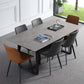 Industrial Dining Table Sintered Stone Table with Black Double Pedestal for Dining Room Clearhalo ' dining_table' 'Dining Tables & Seating' 'Dining Tables' 'furn' 'furn_dining_table' 'Furniture' 'furniture_dining_table' 'Kitchen & Dining Furniture' 'kitchen&dining_furn' 'kitchen' 'kitchen_dining_table' 3923372