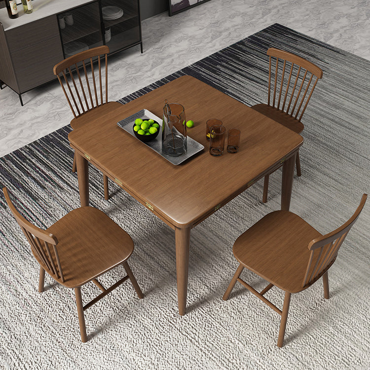 Extendable Round Dining Table Modern Adjustable Square Wooden Table with 4 Legs Clearhalo ' dining_table' 'Dining Tables & Seating' 'Dining Tables' 'furn' 'furn_dining_table' 'Furniture' 'furniture_dining_table' 'Kitchen & Dining Furniture' 'kitchen&dining_furn' 'kitchen' 'kitchen_dining_table' 3923380