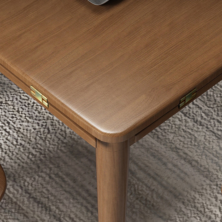 Extendable Round Dining Table Modern Adjustable Square Wooden Table with 4 Legs Clearhalo ' dining_table' 'Dining Tables & Seating' 'Dining Tables' 'furn' 'furn_dining_table' 'Furniture' 'furniture_dining_table' 'Kitchen & Dining Furniture' 'kitchen&dining_furn' 'kitchen' 'kitchen_dining_table' 3923383