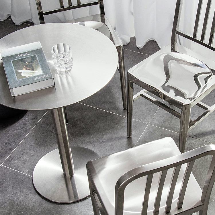 Metal Industrial Dining Table Stainless Steel Table for Kitchen and Dining Room Clearhalo ' dining_table' 'Dining Tables & Seating' 'Dining Tables' 'furn' 'furn_dining_table' 'Furniture' 'furniture_dining_table' 'Kitchen & Dining Furniture' 'kitchen&dining_furn' 'kitchen' 'kitchen_dining_table' 3923400