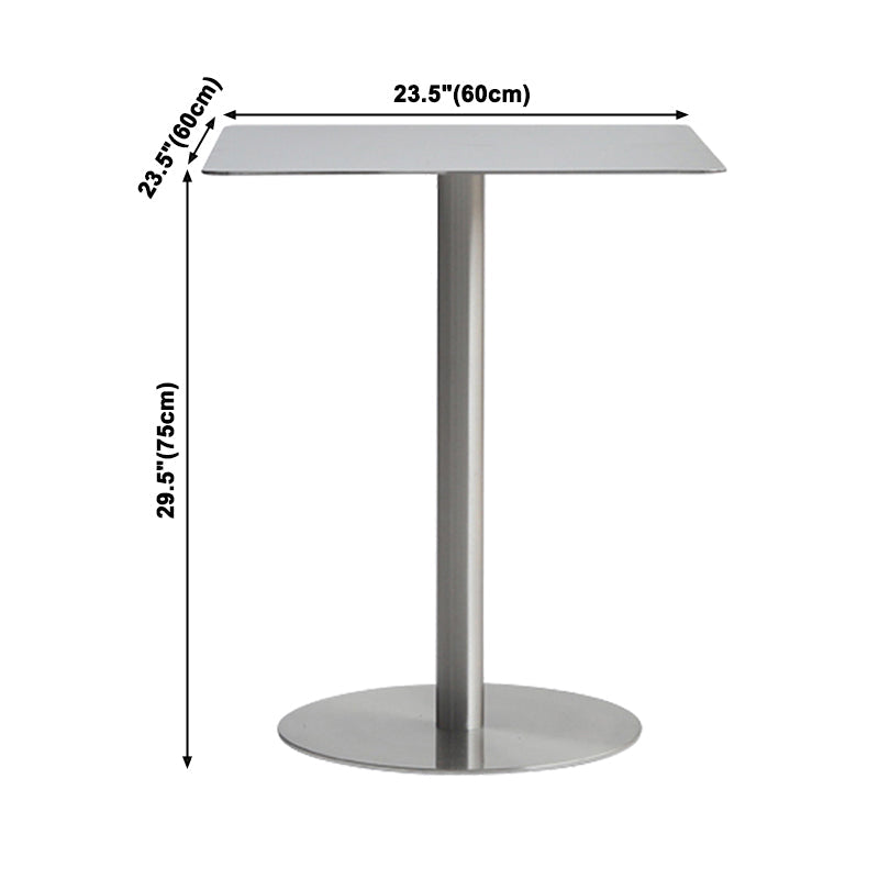 Metal Industrial Dining Table Stainless Steel Table for Kitchen and Dining Room Clearhalo ' dining_table' 'Dining Tables & Seating' 'Dining Tables' 'furn' 'furn_dining_table' 'Furniture' 'furniture_dining_table' 'Kitchen & Dining Furniture' 'kitchen&dining_furn' 'kitchen' 'kitchen_dining_table' 3923403