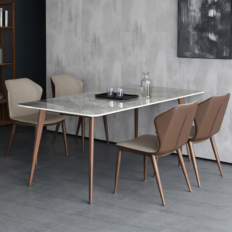 Sintered Stone Top Dining Table for Restaurant Industrial Kitchen Table with 4 Legs Clearhalo ' dining_table' 'Dining Tables & Seating' 'Dining Tables' 'furn' 'furn_dining_table' 'Furniture' 'furniture_dining_table' 'Kitchen & Dining Furniture' 'kitchen&dining_furn' 'kitchen' 'kitchen_dining_table' 3923410