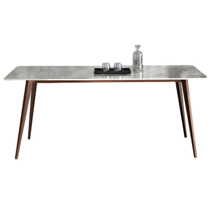 Sintered Stone Top Dining Table for Restaurant Industrial Kitchen Table with 4 Legs Gray Without Chairs Clearhalo ' dining_table' 'Dining Tables & Seating' 'Dining Tables' 'furn' 'furn_dining_table' 'Furniture' 'furniture_dining_table' 'Kitchen & Dining Furniture' 'kitchen&dining_furn' 'kitchen' 'kitchen_dining_table' 3923412