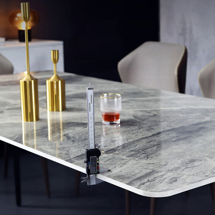 Sintered Stone Top Dining Table for Restaurant Industrial Kitchen Table with 4 Legs Clearhalo ' dining_table' 'Dining Tables & Seating' 'Dining Tables' 'furn' 'furn_dining_table' 'Furniture' 'furniture_dining_table' 'Kitchen & Dining Furniture' 'kitchen&dining_furn' 'kitchen' 'kitchen_dining_table' 3923414