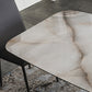 Industrial Sintered Stone Top Table Dining Table Rectangle Table with Metal Pedestal Clearhalo ' dining_table' 'Dining Tables & Seating' 'Dining Tables' 'furn' 'furn_dining_table' 'Furniture' 'furniture_dining_table' 'Kitchen & Dining Furniture' 'kitchen&dining_furn' 'kitchen' 'kitchen_dining_table' 3923429