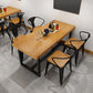 Industrial Rectangle Dining Room Table Solid Wood Table with Trestle Base Clearhalo ' dining_table' 'Dining Tables & Seating' 'Dining Tables' 'furn' 'furn_dining_table' 'Furniture' 'furniture_dining_table' 'Kitchen & Dining Furniture' 'kitchen&dining_furn' 'kitchen' 'kitchen_dining_table' 3923466