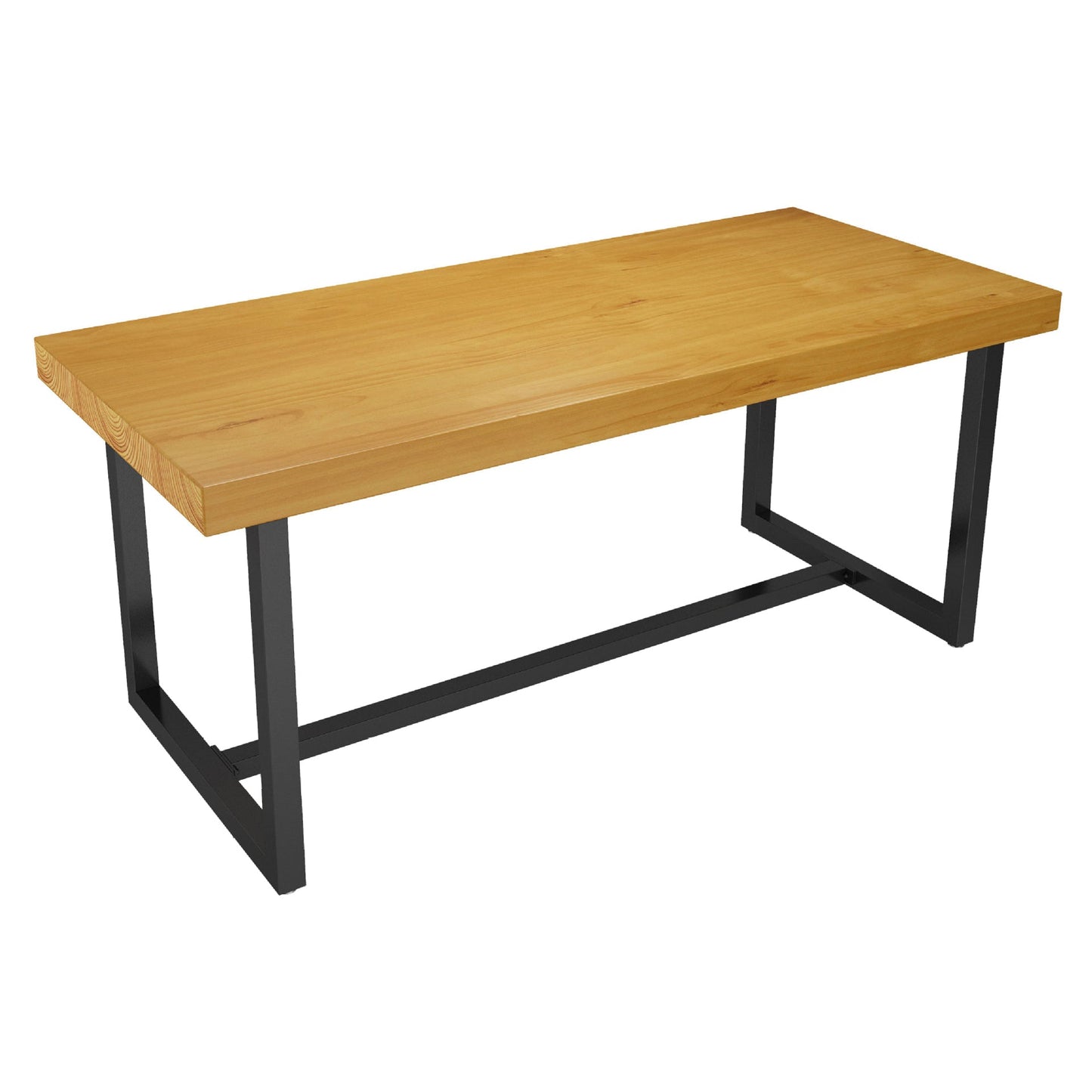 Industrial Rectangle Dining Room Table Solid Wood Table with Trestle Base Without Chairs Clearhalo ' dining_table' 'Dining Tables & Seating' 'Dining Tables' 'furn' 'furn_dining_table' 'Furniture' 'furniture_dining_table' 'Kitchen & Dining Furniture' 'kitchen&dining_furn' 'kitchen' 'kitchen_dining_table' 3923470