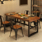 Industrial Rectangle Dining Room Table Pine Solid Wood Table with Trestle Base Clearhalo ' dining_table' 'Dining Tables & Seating' 'Dining Tables' 'furn' 'furn_dining_table' 'Furniture' 'furniture_dining_table' 'Kitchen & Dining Furniture' 'kitchen&dining_furn' 'kitchen' 'kitchen_dining_table' 3923476