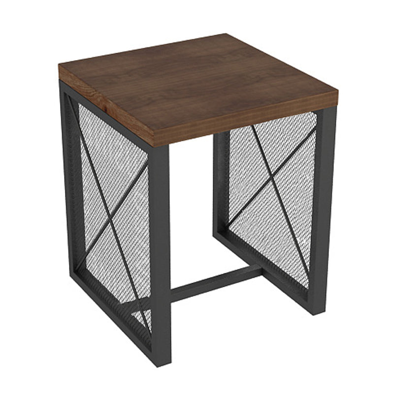Industrial Dining Table Pine Solid Wood Table with Trestle Base for Home Kitchen Dinner 23.6"L x 23.6"W x 29.5"H Without Chairs Clearhalo ' dining_table' 'Dining Tables & Seating' 'Dining Tables' 'furn' 'furn_dining_table' 'Furniture' 'furniture_dining_table' 'Kitchen & Dining Furniture' 'kitchen&dining_furn' 'kitchen' 'kitchen_dining_table' 3923493