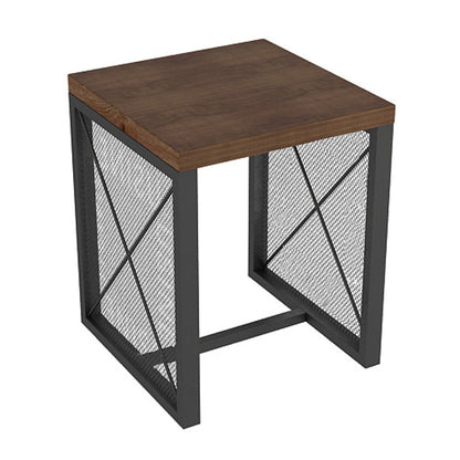 Industrial Dining Table Pine Solid Wood Table with Trestle Base for Home Kitchen Dinner 23.6"L x 23.6"W x 29.5"H Without Chairs Clearhalo ' dining_table' 'Dining Tables & Seating' 'Dining Tables' 'furn' 'furn_dining_table' 'Furniture' 'furniture_dining_table' 'Kitchen & Dining Furniture' 'kitchen&dining_furn' 'kitchen' 'kitchen_dining_table' 3923493