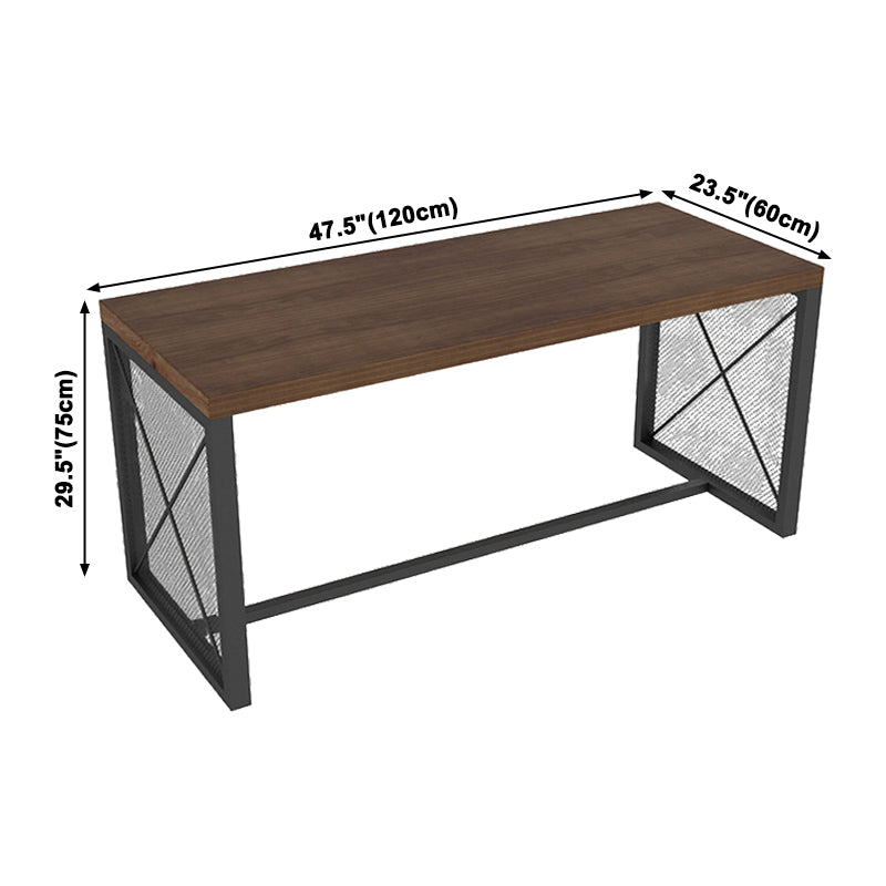 Industrial Dining Table Pine Solid Wood Table with Trestle Base for Home Kitchen Dinner Clearhalo ' dining_table' 'Dining Tables & Seating' 'Dining Tables' 'furn' 'furn_dining_table' 'Furniture' 'furniture_dining_table' 'Kitchen & Dining Furniture' 'kitchen&dining_furn' 'kitchen' 'kitchen_dining_table' 3923504