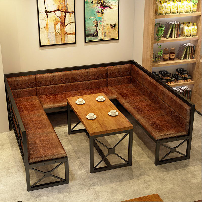 Industrial Rectangle Dining Room Table Solid Wood Table with Trestle Base for Home Kitchen Dinner Clearhalo ' dining_table' 'Dining Tables & Seating' 'Dining Tables' 'furn' 'furn_dining_table' 'Furniture' 'furniture_dining_table' 'Kitchen & Dining Furniture' 'kitchen&dining_furn' 'kitchen' 'kitchen_dining_table' 3923509
