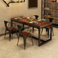 Industrial Dining Room Table Pine Solid Wood Table with Trestle Base for Home Kitchen Dinner Clearhalo ' dining_table' 'Dining Tables & Seating' 'Dining Tables' 'furn' 'furn_dining_table' 'Furniture' 'furniture_dining_table' 'Kitchen & Dining Furniture' 'kitchen&dining_furn' 'kitchen' 'kitchen_dining_table' 3923519