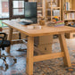 Solid Wood Rectangle Dining Table in Nature Contemporary Wooden Table with Trestle Base Clearhalo ' dining_table' 'Dining Tables & Seating' 'Dining Tables' 'furn' 'furn_dining_table' 'Furniture' 'furniture_dining_table' 'Kitchen & Dining Furniture' 'kitchen&dining_furn' 'kitchen' 'kitchen_dining_table' 3923557
