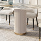Traditional Luxury Sintered Stone Top Dining Table in White Oval Table with Double Pedestal Clearhalo ' dining_table' 'Dining Tables & Seating' 'Dining Tables' 'furn' 'furn_dining_table' 'Furniture' 'furniture_dining_table' 'Kitchen & Dining Furniture' 'kitchen&dining_furn' 'kitchen' 'kitchen_dining_table' 3923590