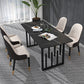 Traditional Luxury Rectangle Dining Table Sintered Stone Table with Double Pedestal Clearhalo ' dining_table' 'Dining Tables & Seating' 'Dining Tables' 'furn' 'furn_dining_table' 'Furniture' 'furniture_dining_table' 'Kitchen & Dining Furniture' 'kitchen&dining_furn' 'kitchen' 'kitchen_dining_table' 3923606