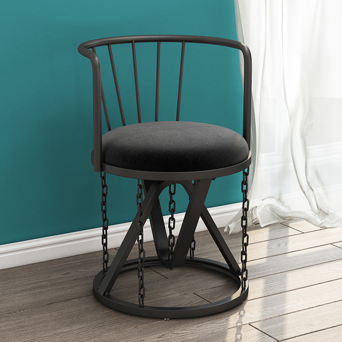 Floating Tensegrity Chair Metal Slat Back Dining Armless Single Chair for Home Use Black 1 Piece Black Clearhalo ' kitchen&dining_furn' 'Dining Chairs' 'Dining Tables & Seating' 'dining_chair' 'furn' 'furn_dining_chair' 'Furniture' 'furniture_dining_chair' 'Kitchen & Dining Furniture' 'kitchen' 3929402