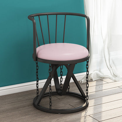 Floating Tensegrity Chair Metal Slat Back Dining Armless Single Chair for Home Use Pink 1 Piece Black Clearhalo ' kitchen&dining_furn' 'Dining Chairs' 'Dining Tables & Seating' 'dining_chair' 'furn' 'furn_dining_chair' 'Furniture' 'furniture_dining_chair' 'Kitchen & Dining Furniture' 'kitchen' 3929403
