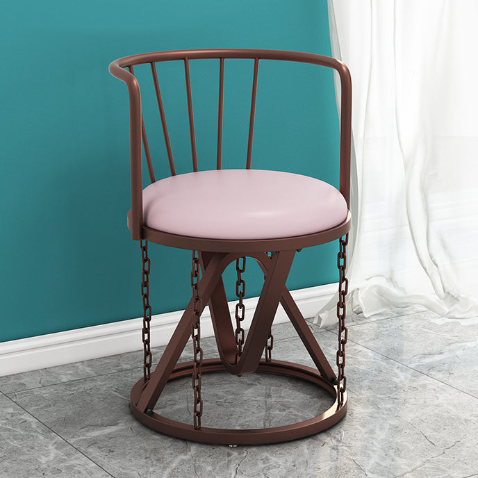 Floating Tensegrity Chair Metal Slat Back Dining Armless Single Chair for Home Use Pink 1 Piece Brown Clearhalo ' kitchen&dining_furn' 'Dining Chairs' 'Dining Tables & Seating' 'dining_chair' 'furn' 'furn_dining_chair' 'Furniture' 'furniture_dining_chair' 'Kitchen & Dining Furniture' 'kitchen' 3929417
