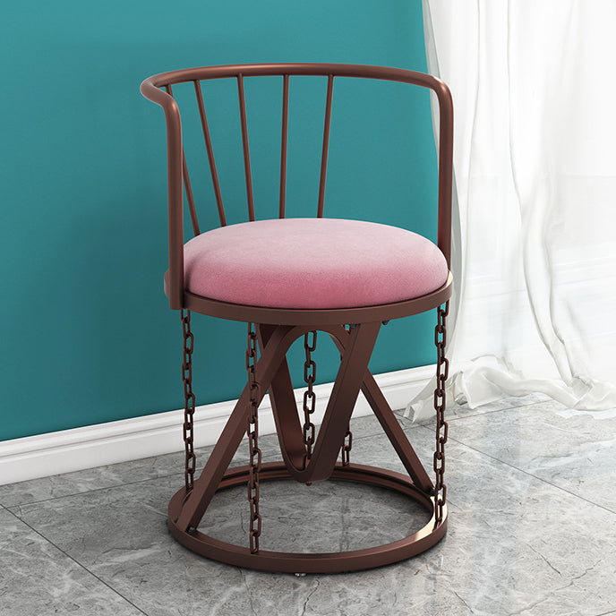 Floating Tensegrity Chair Metal Slat Back Dining Armless Single Chair for Home Use Nude Pink 1 Piece Brown Clearhalo ' kitchen&dining_furn' 'Dining Chairs' 'Dining Tables & Seating' 'dining_chair' 'furn' 'furn_dining_chair' 'Furniture' 'furniture_dining_chair' 'Kitchen & Dining Furniture' 'kitchen' 3929421