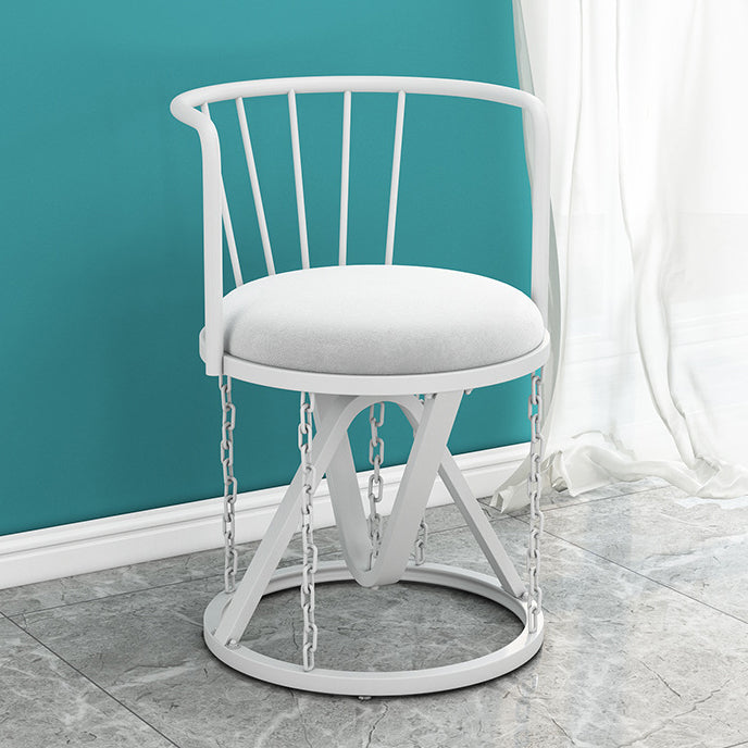 Floating Tensegrity Chair Metal Slat Back Dining Armless Single Chair for Home Use Textured White 1 Piece White Clearhalo ' kitchen&dining_furn' 'Dining Chairs' 'Dining Tables & Seating' 'dining_chair' 'furn' 'furn_dining_chair' 'Furniture' 'furniture_dining_chair' 'Kitchen & Dining Furniture' 'kitchen' 3929423