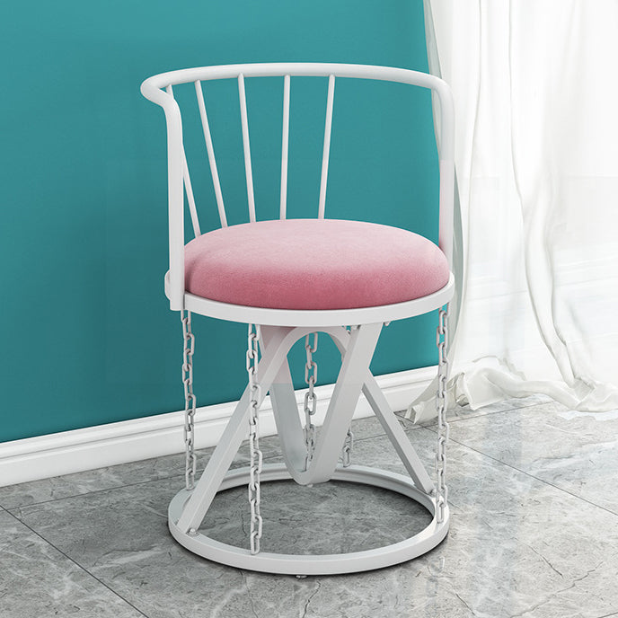 Floating Tensegrity Chair Metal Slat Back Dining Armless Single Chair for Home Use Nude Pink 1 Piece White Clearhalo ' kitchen&dining_furn' 'Dining Chairs' 'Dining Tables & Seating' 'dining_chair' 'furn' 'furn_dining_chair' 'Furniture' 'furniture_dining_chair' 'Kitchen & Dining Furniture' 'kitchen' 3929424
