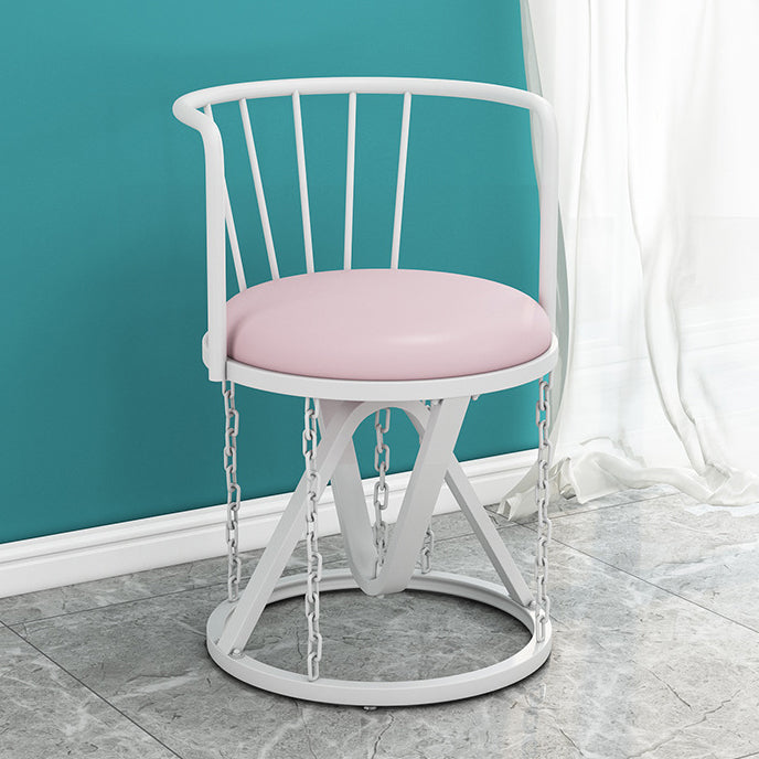 Floating Tensegrity Chair Metal Slat Back Dining Armless Single Chair for Home Use Pink 1 Piece White Clearhalo ' kitchen&dining_furn' 'Dining Chairs' 'Dining Tables & Seating' 'dining_chair' 'furn' 'furn_dining_chair' 'Furniture' 'furniture_dining_chair' 'Kitchen & Dining Furniture' 'kitchen' 3929427