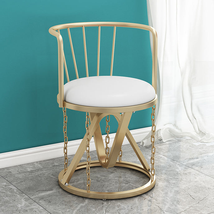 Floating Tensegrity Chair Metal Slat Back Dining Armless Single Chair for Home Use White 1 Piece Brass Gold Clearhalo ' kitchen&dining_furn' 'Dining Chairs' 'Dining Tables & Seating' 'dining_chair' 'furn' 'furn_dining_chair' 'Furniture' 'furniture_dining_chair' 'Kitchen & Dining Furniture' 'kitchen' 3929431