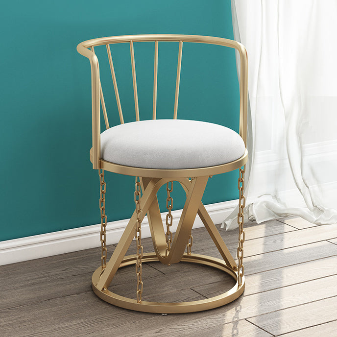 Floating Tensegrity Chair Metal Slat Back Dining Armless Single Chair for Home Use Textured White 1 Piece Brass Gold Clearhalo ' kitchen&dining_furn' 'Dining Chairs' 'Dining Tables & Seating' 'dining_chair' 'furn' 'furn_dining_chair' 'Furniture' 'furniture_dining_chair' 'Kitchen & Dining Furniture' 'kitchen' 3929432