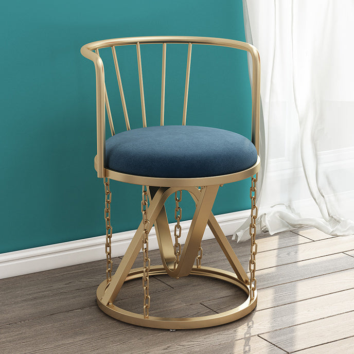 Floating Tensegrity Chair Metal Slat Back Dining Armless Single Chair for Home Use Blue 1 Piece Brass Gold Clearhalo ' kitchen&dining_furn' 'Dining Chairs' 'Dining Tables & Seating' 'dining_chair' 'furn' 'furn_dining_chair' 'Furniture' 'furniture_dining_chair' 'Kitchen & Dining Furniture' 'kitchen' 3929433