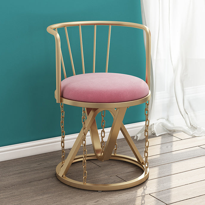 Floating Tensegrity Chair Metal Slat Back Dining Armless Single Chair for Home Use Nude Pink 1 Piece Brass Gold Clearhalo ' kitchen&dining_furn' 'Dining Chairs' 'Dining Tables & Seating' 'dining_chair' 'furn' 'furn_dining_chair' 'Furniture' 'furniture_dining_chair' 'Kitchen & Dining Furniture' 'kitchen' 3929437