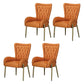 Nordic Style Metal Dining Room Chairs Tufted Parsons Arm Chair for Restaurant Orange 4 Piece Set Clearhalo ' kitchen&dining_furn' 'Dining Chairs' 'Dining Tables & Seating' 'dining_chair' 'furn' 'furn_dining_chair' 'Furniture' 'furniture_dining_chair' 'Kitchen & Dining Furniture' 'kitchen' 3943929