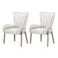 Nordic Style Metal Dining Room Chairs Tufted Parsons Arm Chair for Restaurant White 2 Piece Set Clearhalo ' kitchen&dining_furn' 'Dining Chairs' 'Dining Tables & Seating' 'dining_chair' 'furn' 'furn_dining_chair' 'Furniture' 'furniture_dining_chair' 'Kitchen & Dining Furniture' 'kitchen' 3943933