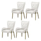 Nordic Style Metal Dining Room Chairs Tufted Parsons Arm Chair for Restaurant White 4 Piece Set Clearhalo ' kitchen&dining_furn' 'Dining Chairs' 'Dining Tables & Seating' 'dining_chair' 'furn' 'furn_dining_chair' 'Furniture' 'furniture_dining_chair' 'Kitchen & Dining Furniture' 'kitchen' 3943935