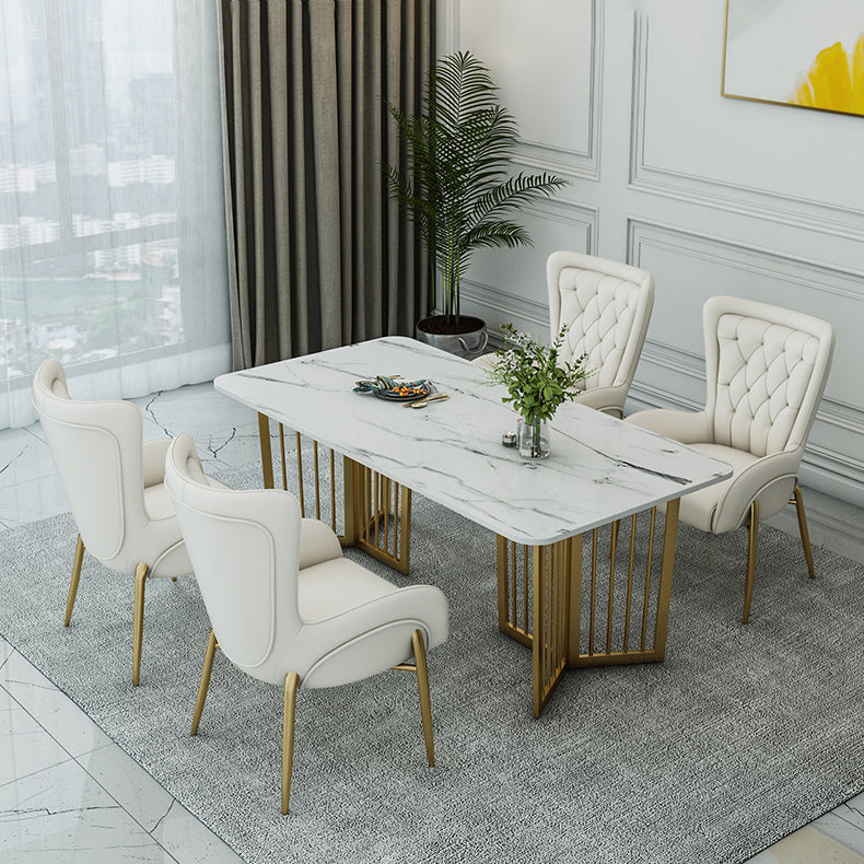 Nordic Style Metal Dining Room Chairs Tufted Parsons Arm Chair for Restaurant Clearhalo ' kitchen&dining_furn' 'Dining Chairs' 'Dining Tables & Seating' 'dining_chair' 'furn' 'furn_dining_chair' 'Furniture' 'furniture_dining_chair' 'Kitchen & Dining Furniture' 'kitchen' 3943942