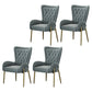 Nordic Style Metal Dining Room Chairs Tufted Parsons Arm Chair for Restaurant Dark Gray 4 Piece Set Clearhalo ' kitchen&dining_furn' 'Dining Chairs' 'Dining Tables & Seating' 'dining_chair' 'furn' 'furn_dining_chair' 'Furniture' 'furniture_dining_chair' 'Kitchen & Dining Furniture' 'kitchen' 3943946
