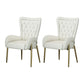 Nordic Style Metal Dining Room Chairs Tufted Parsons Arm Chair for Restaurant Off-White 2 Piece Set Clearhalo ' kitchen&dining_furn' 'Dining Chairs' 'Dining Tables & Seating' 'dining_chair' 'furn' 'furn_dining_chair' 'Furniture' 'furniture_dining_chair' 'Kitchen & Dining Furniture' 'kitchen' 3943950