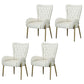 Nordic Style Metal Dining Room Chairs Tufted Parsons Arm Chair for Restaurant Off-White 4 Piece Set Clearhalo ' kitchen&dining_furn' 'Dining Chairs' 'Dining Tables & Seating' 'dining_chair' 'furn' 'furn_dining_chair' 'Furniture' 'furniture_dining_chair' 'Kitchen & Dining Furniture' 'kitchen' 3943951