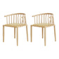 Modern wood-like dining chair armrest-free PU leather dining chair home Beige 2 Piece Set Natural Wood Clearhalo ' kitchen&dining_furn' 'Dining Chairs' 'Dining Tables & Seating' 'dining_chair' 'furn' 'furn_dining_chair' 'Furniture' 'furniture_dining_chair' 'Kitchen & Dining Furniture' 'kitchen' 3943956