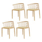 Modern wood-like dining chair armrest-free PU leather dining chair home Beige 4 Piece Set Natural Wood Clearhalo ' kitchen&dining_furn' 'Dining Chairs' 'Dining Tables & Seating' 'dining_chair' 'furn' 'furn_dining_chair' 'Furniture' 'furniture_dining_chair' 'Kitchen & Dining Furniture' 'kitchen' 3943958